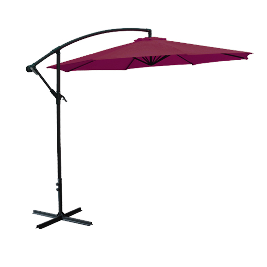 3M Garden Banana Parasol Sun Shade Patio Hanging Rattan Set Umbrella