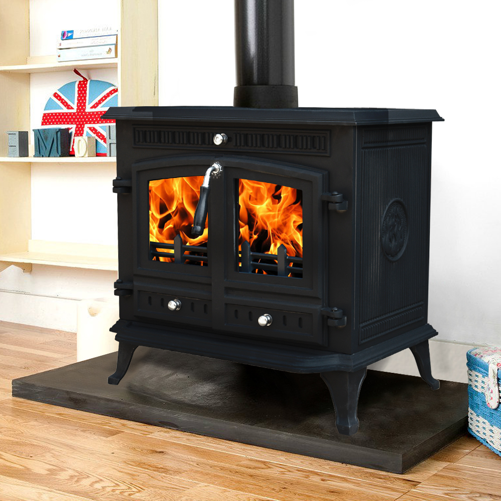 JA032 12KW Cast Iron Log Burner MultiFuel WoodBurning Stove WoodBurner