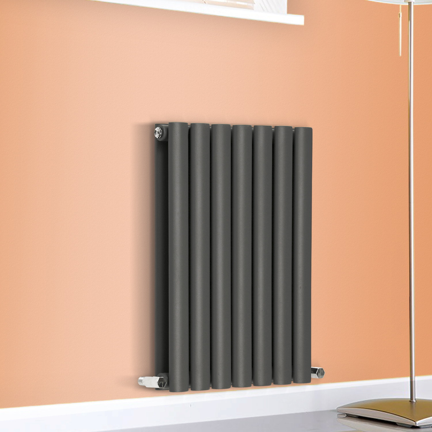 Horizontal Designer Oval Column Double Panel Bathroom Radiators Central
