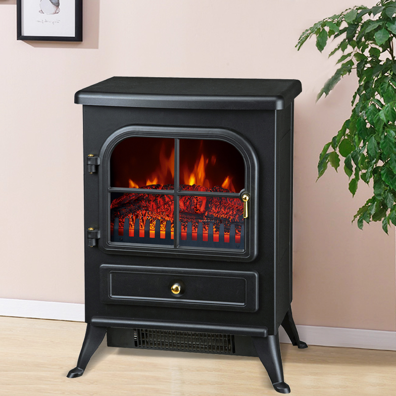 1850W Electric Fireplace Heater Fire Place Modern Log Burning Effect