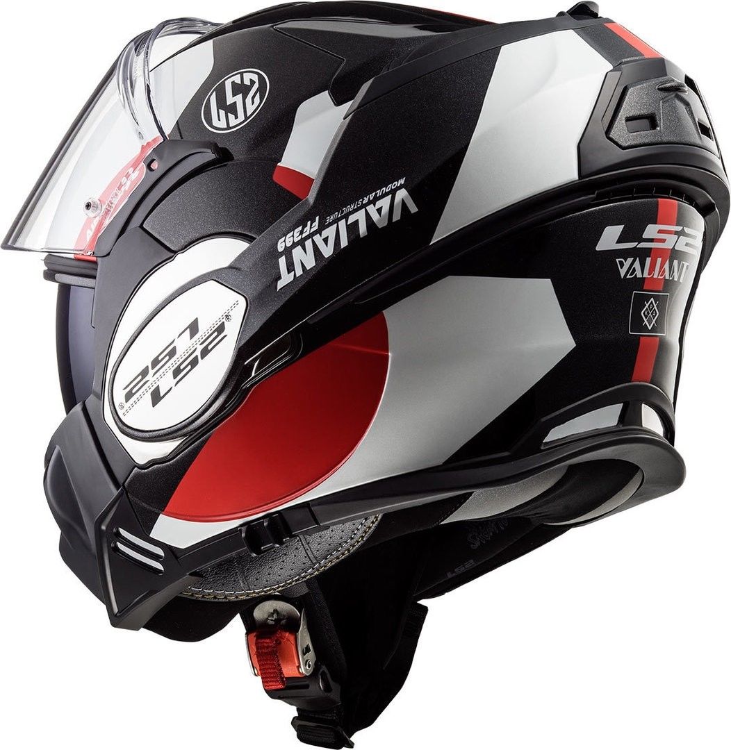 Motorbike Scooter Touring Bike Sports DVS Open Face Modular Flip Up Helmet White/Black/Red LS2 FF399 VALIANT AVANT MOTORCYCLE FLIP FRONT HELMET 
