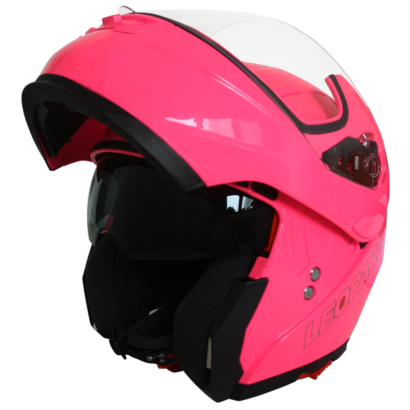 LEOPARD LEO838 Modular Flip Up DVS Motorbike Motorcycle Helmet Sun