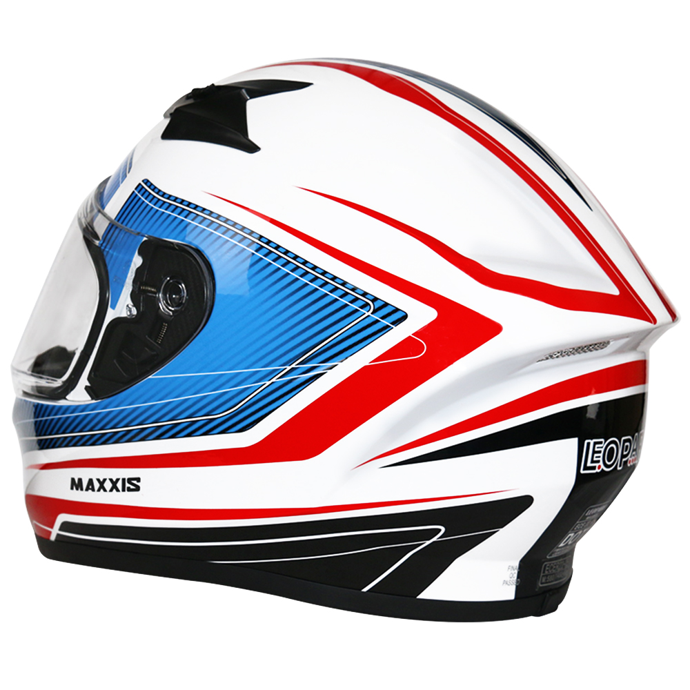 Leopard Full Face Motorbike Motorcycle Helmet Road Legal White NEW