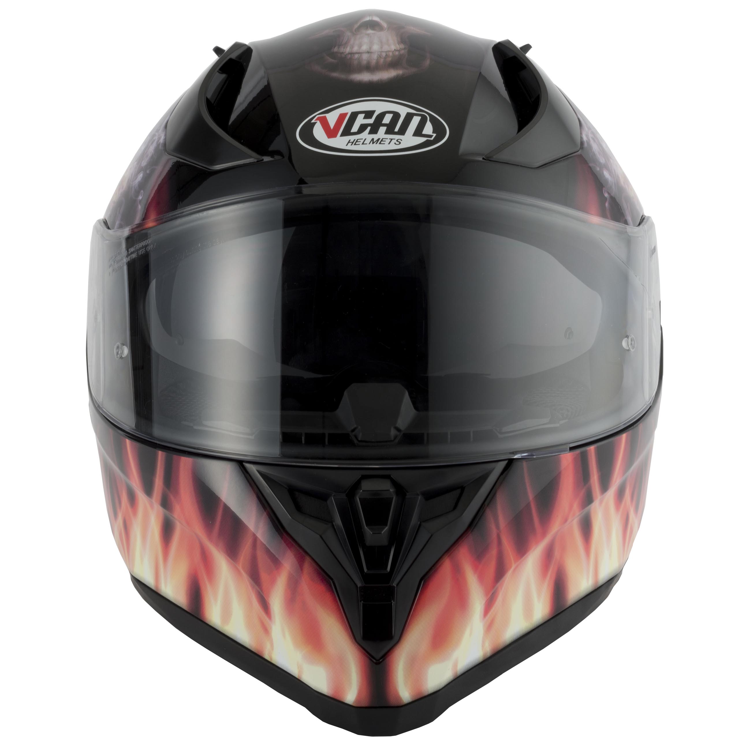 Vcan V128 Dragon Skull Full Face DVS Motorcycle Helmet ACU + Vcan