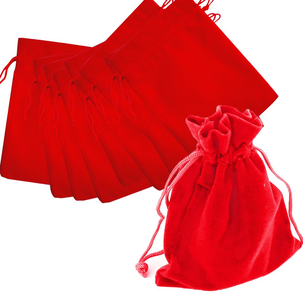 12cm x 17cm Luxury Velvet Jewellery Drawstring Party Favour Pouches ...