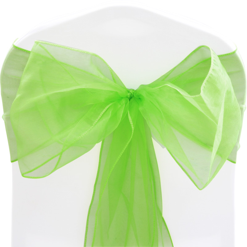 1 10 50 100 Organza Sashes Chair Cover Bow Sash WIDER FULLER BOWS