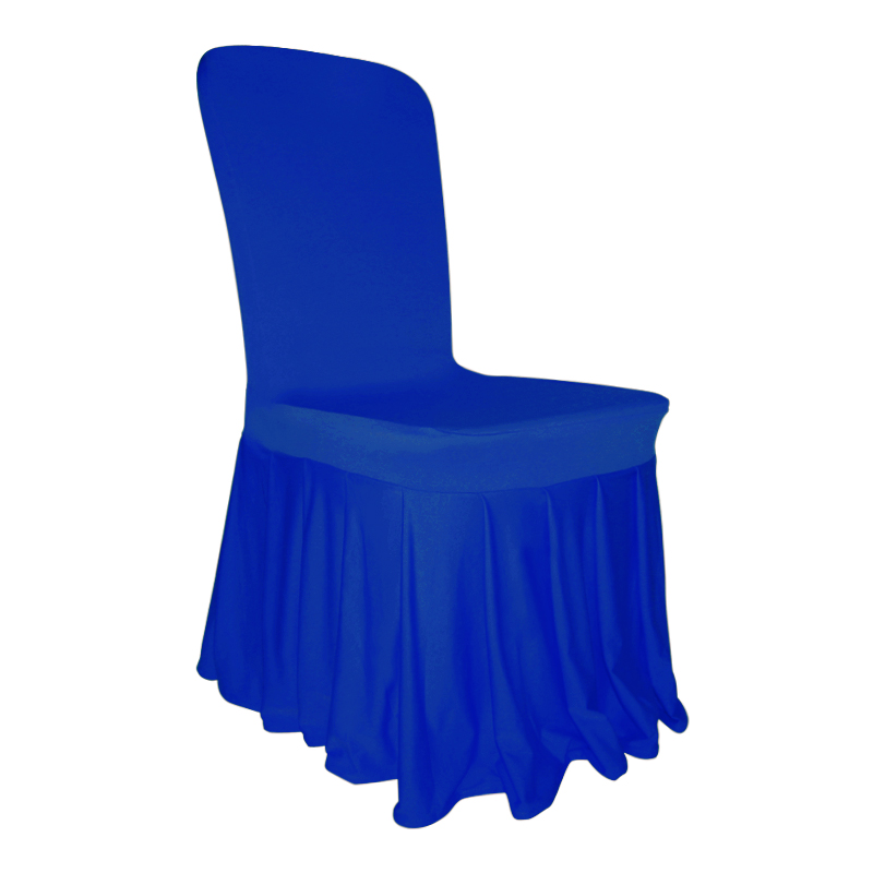 Pleated Skirt Chair Cover Lycra Spandex Wedding Party Banquets Decor 12