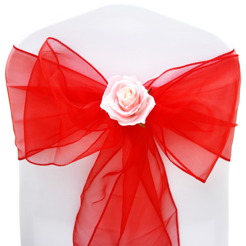 22x280cm Organza Sashes Chair Cover Bow Wider Sash for Fuller Bows