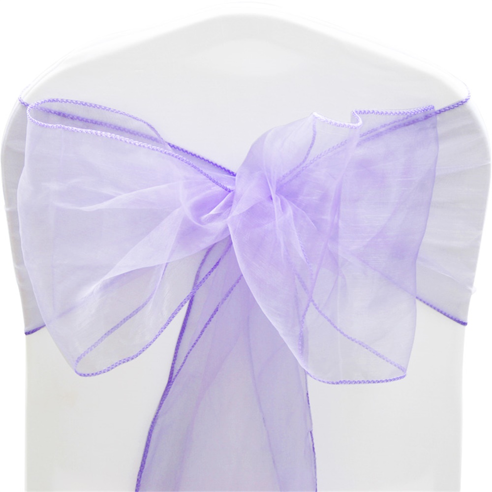 ORGANZA SASHES Chair Cover Sash Fuller Bow Wedding Anniversary Party