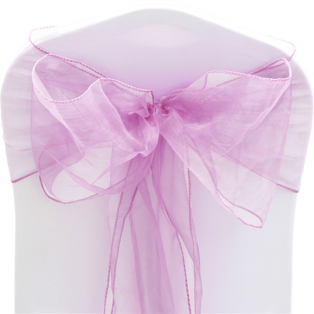 ORGANZA SASHES Chair Cover Sash Fuller Bow Wedding Anniversary Party