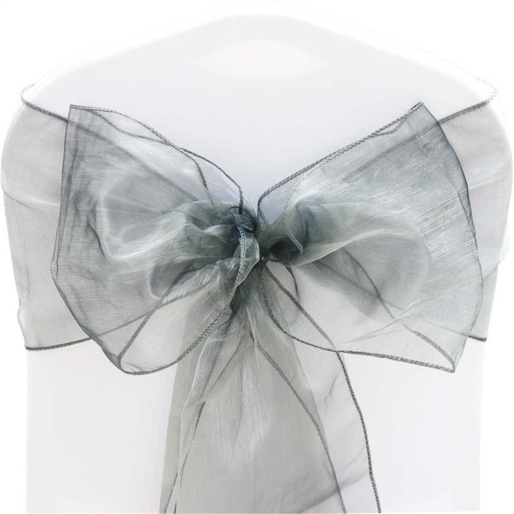 ORGANZA SASHES Chair Cover Sash Fuller Bow Wedding Anniversary Party