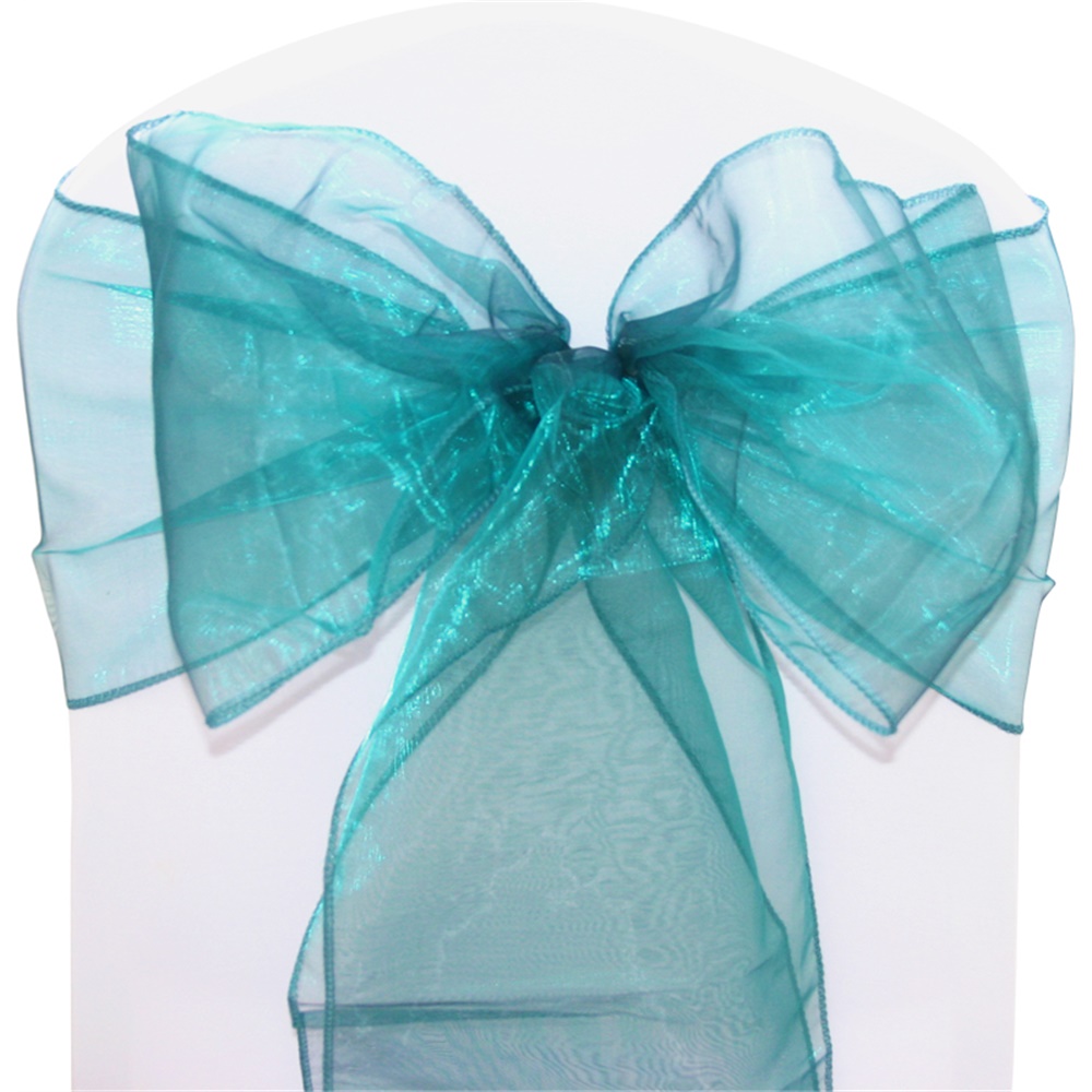 ORGANZA SASHES Chair Cover Sash Fuller Bow Wedding Anniversary Party