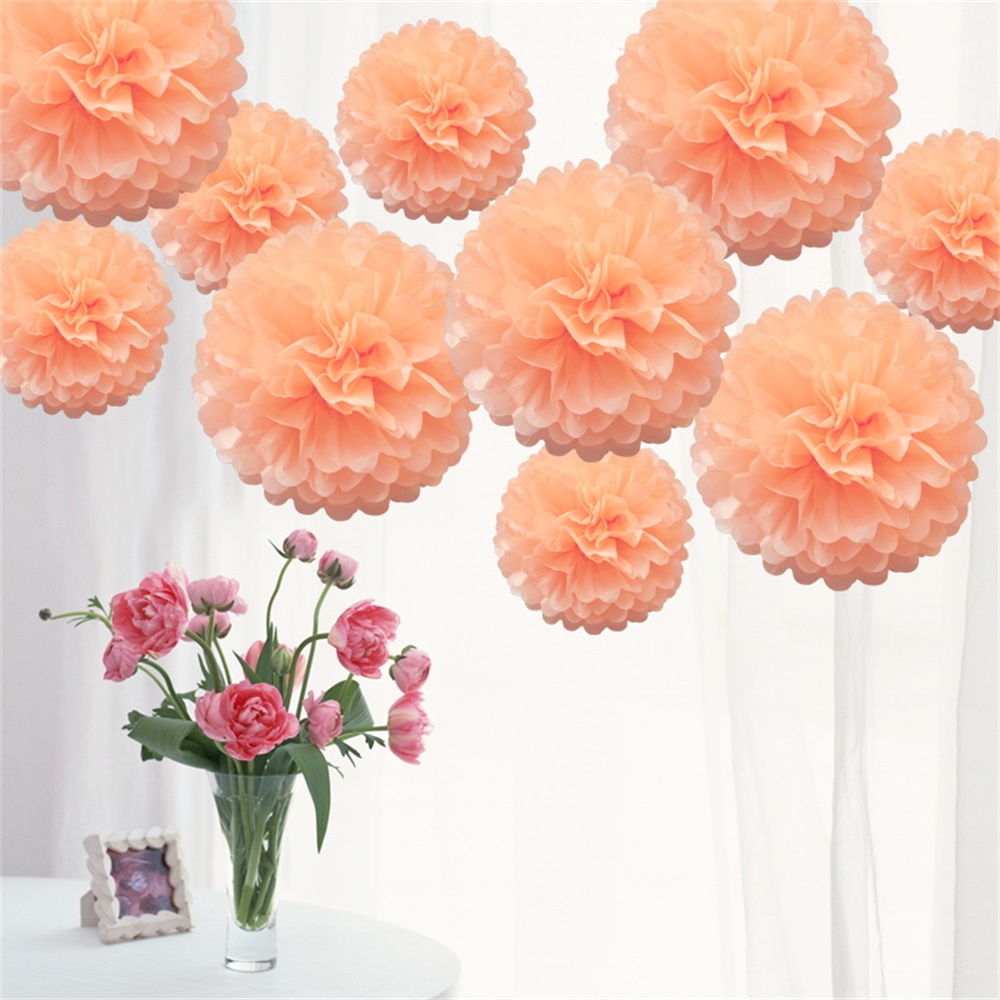 Mixed Tissue Paper Pompoms Wedding Party Decoration Pom Poms Ball 5 Sizes Lot Iy 