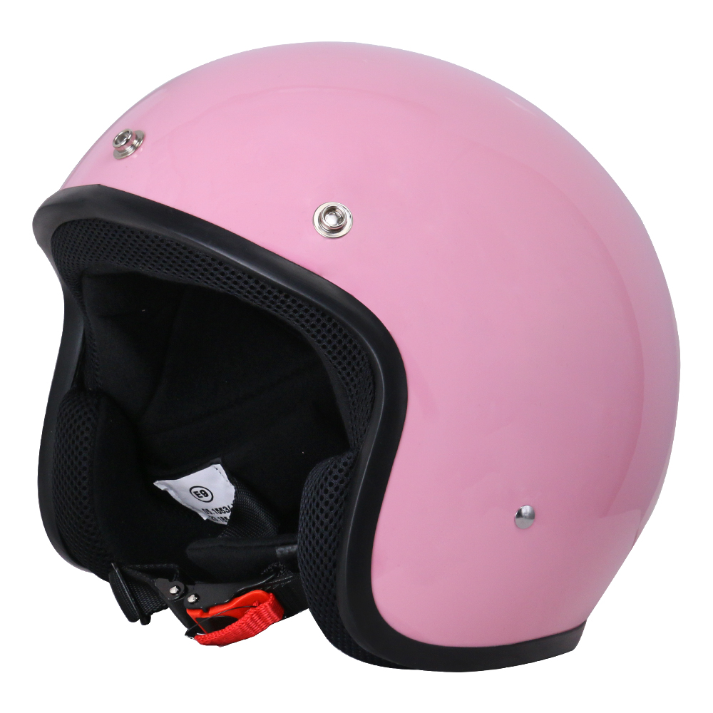 Zorax Open Face Half Motorcycle Motorbike Helmet Retro Vintage Lady Women Pink - Picture 25 of 28