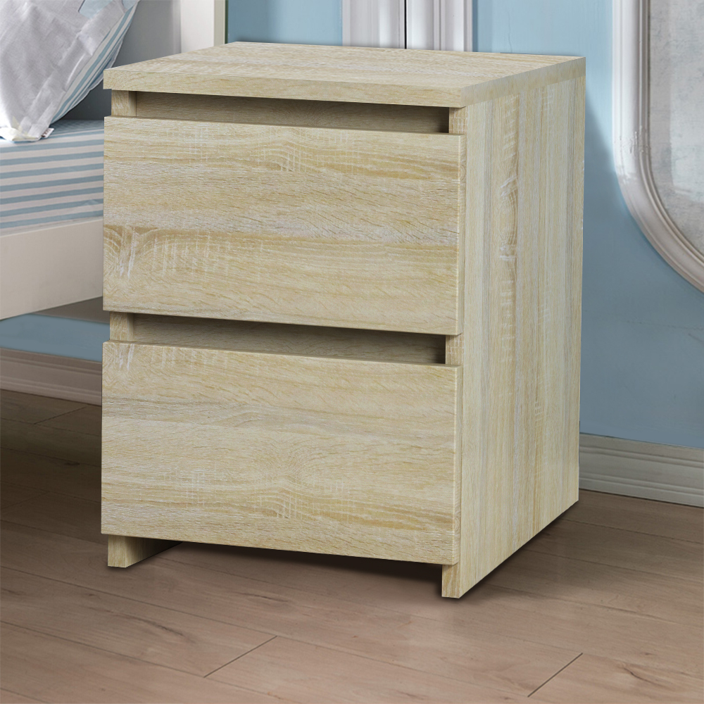 Modern 2 Drawer Chest of Drawers Bedside Table Cabinet Nightstand Bedroom
