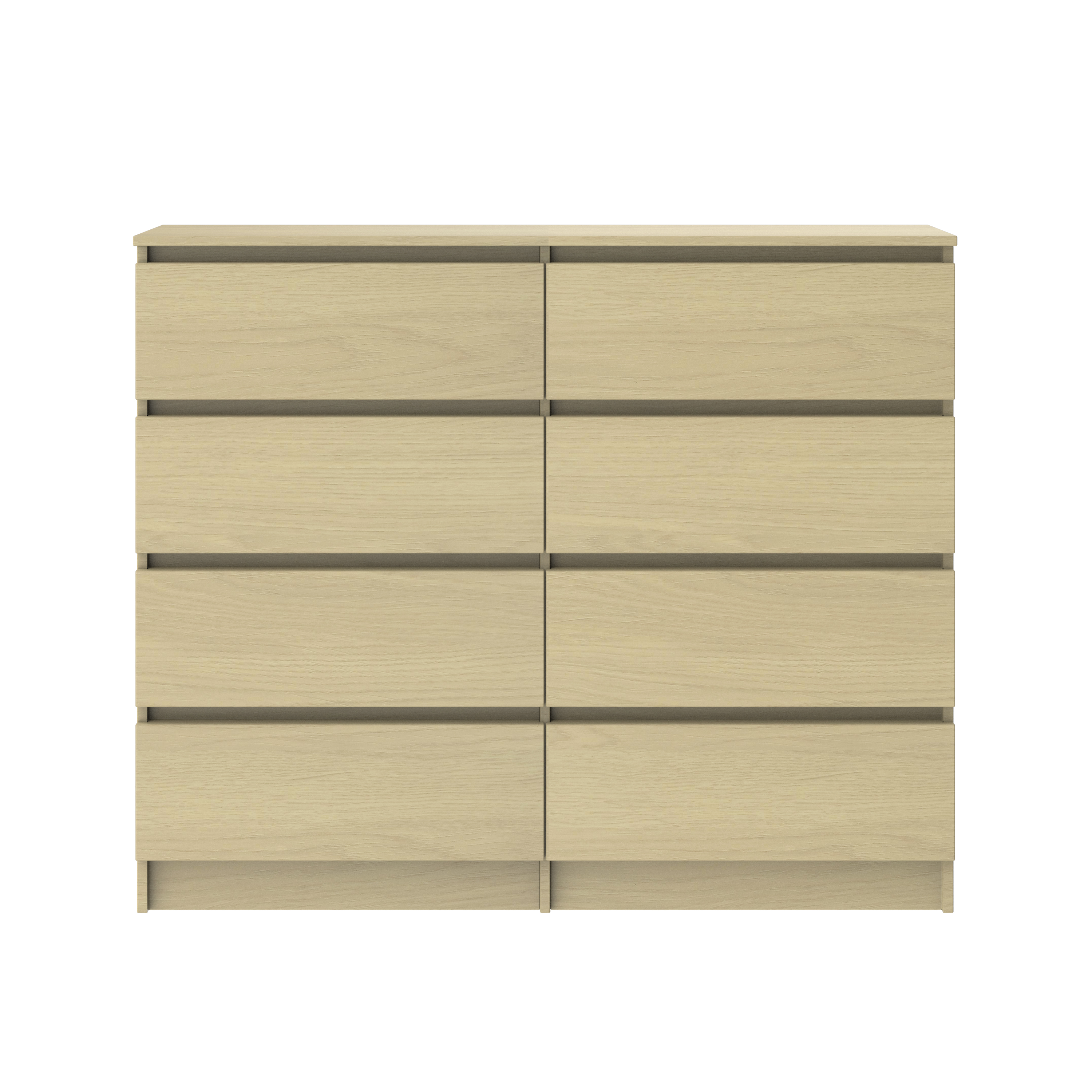 Modern Chest of 8 Drawers Bedroom Furniture Storage Bedside Table Cabinet