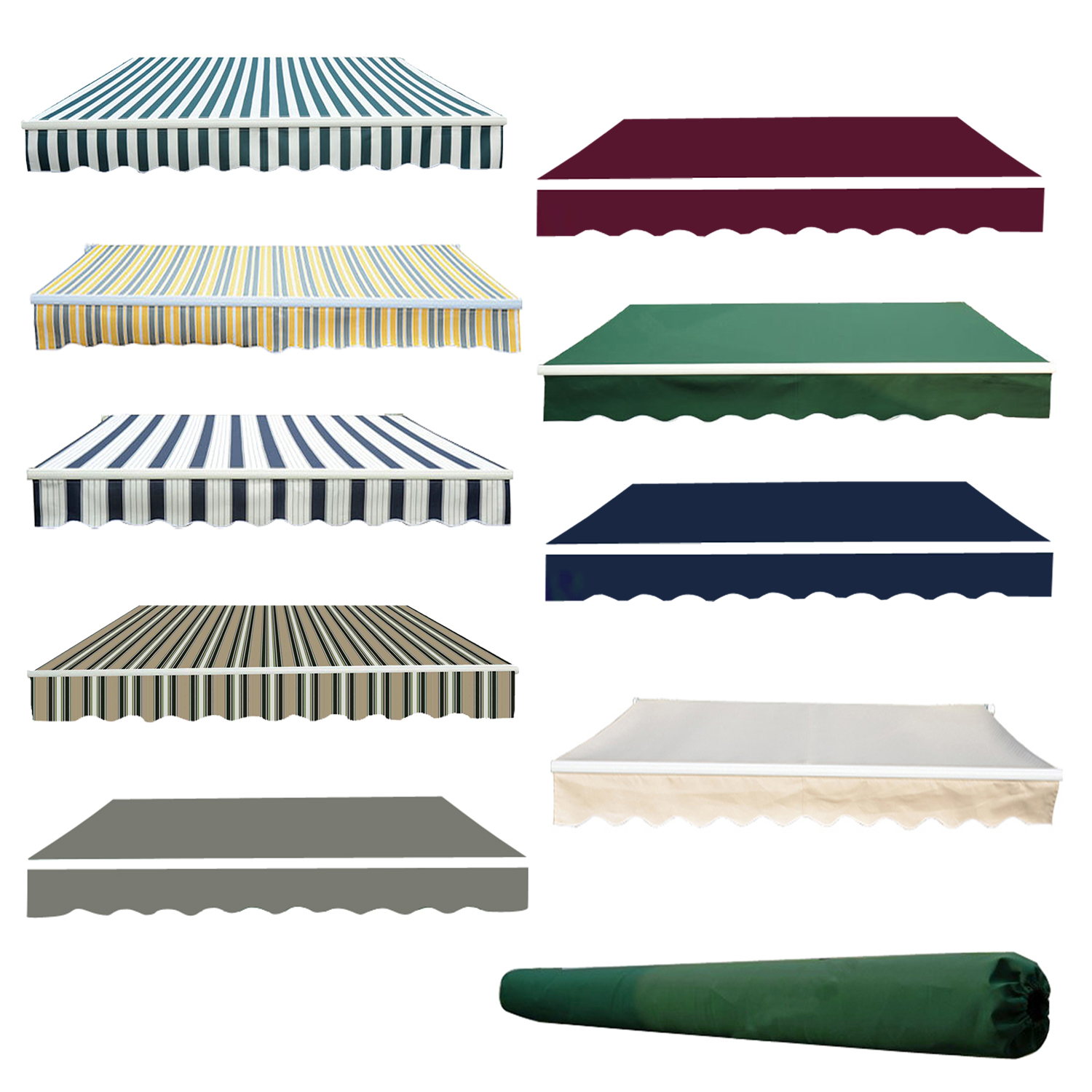 Manual Awning Canopy Outdoor Patio Garden Sun Shade Shelter Top Fabric