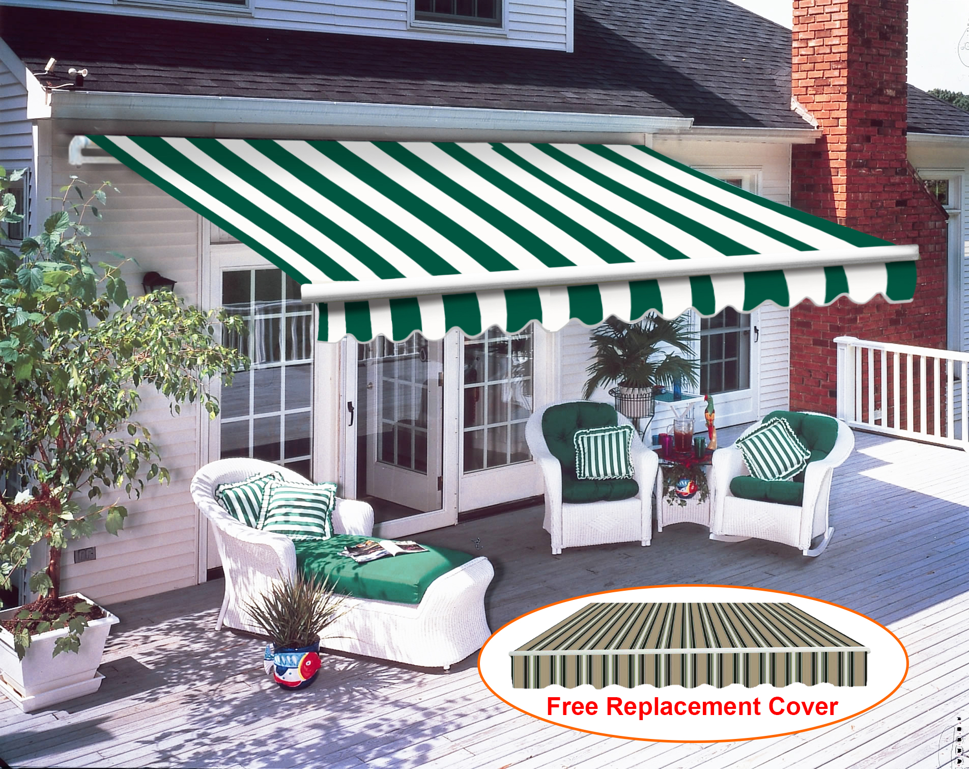 3 X 2 5m Patio Manual Awning Garden Sun Shade Retractable Canopy W