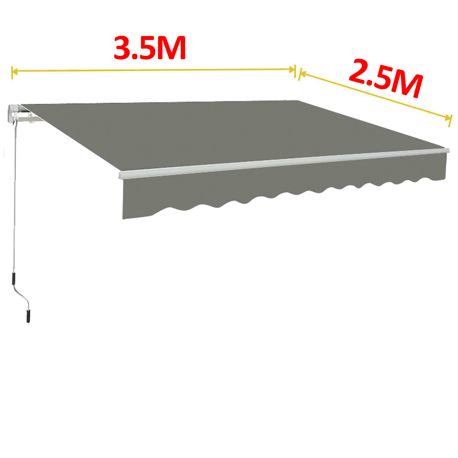 35 X 25m Patio Manual Awning Garden Canopy Sun Shade Retractable