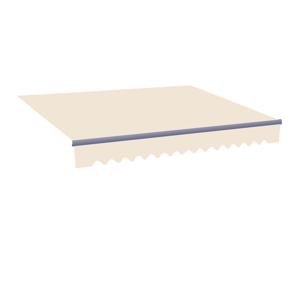 Retractable Awning Manual Garden Canopy Patio Sun Shade Shelter Top Fabric