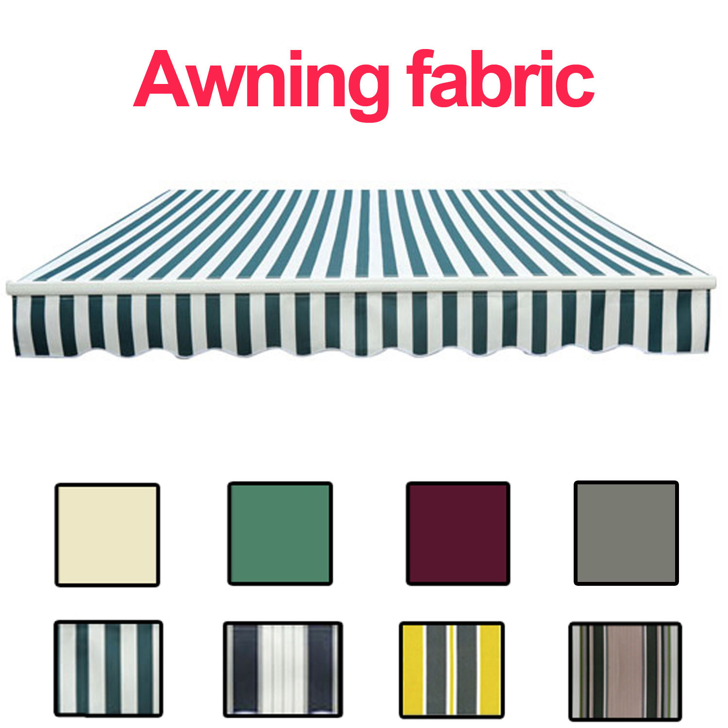 Replacement Fabric For Awning Canopy Garden Sun Shade Shelter Top Cover Frill Ebay