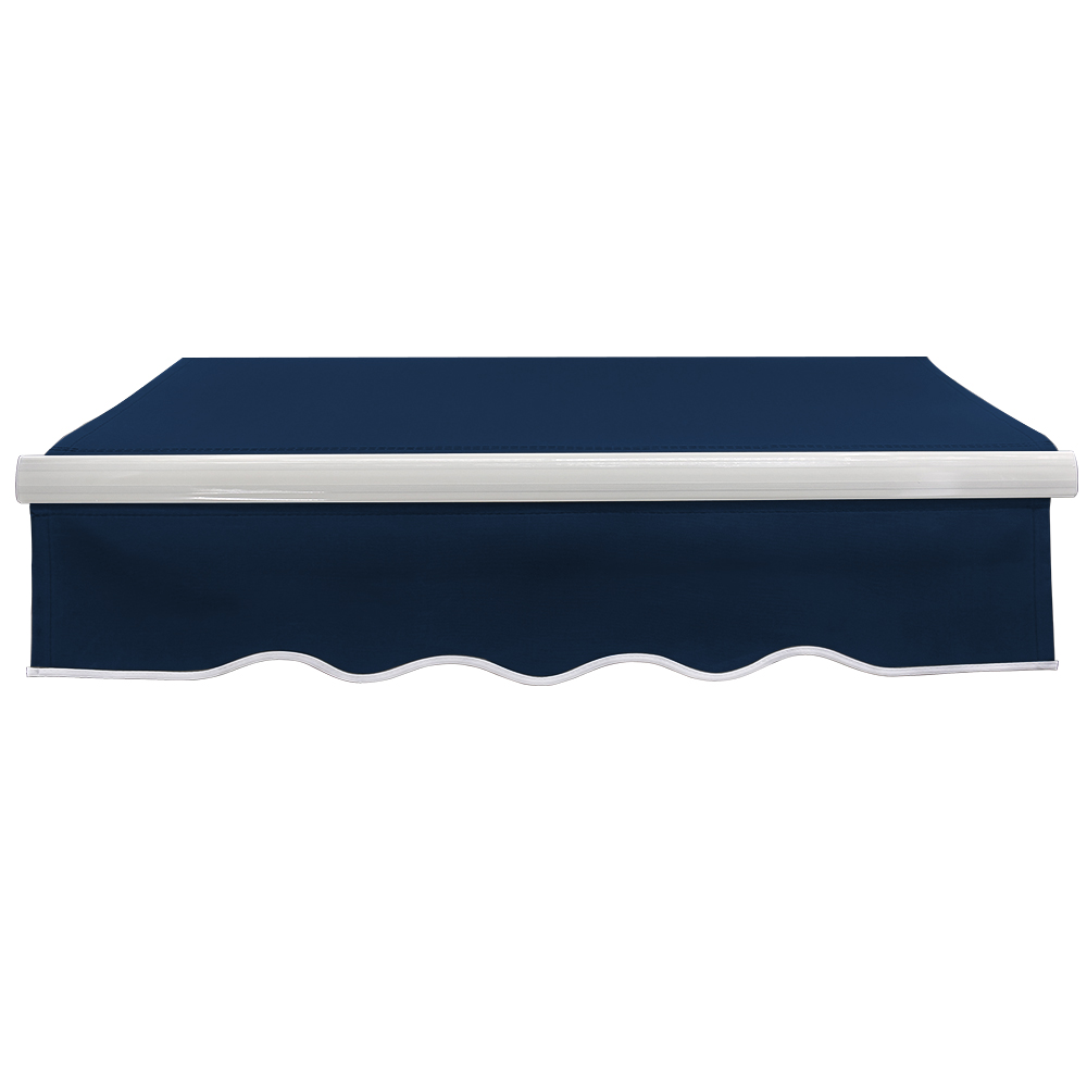 Half Cassette Patio Garden Outdoor Awning Manual Canopy Retractable Top Fabric