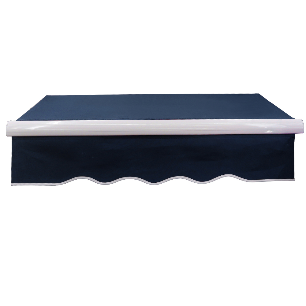 Retractable Manual Awning Patio Garden Canopy Angle Adjustable Top Fabric