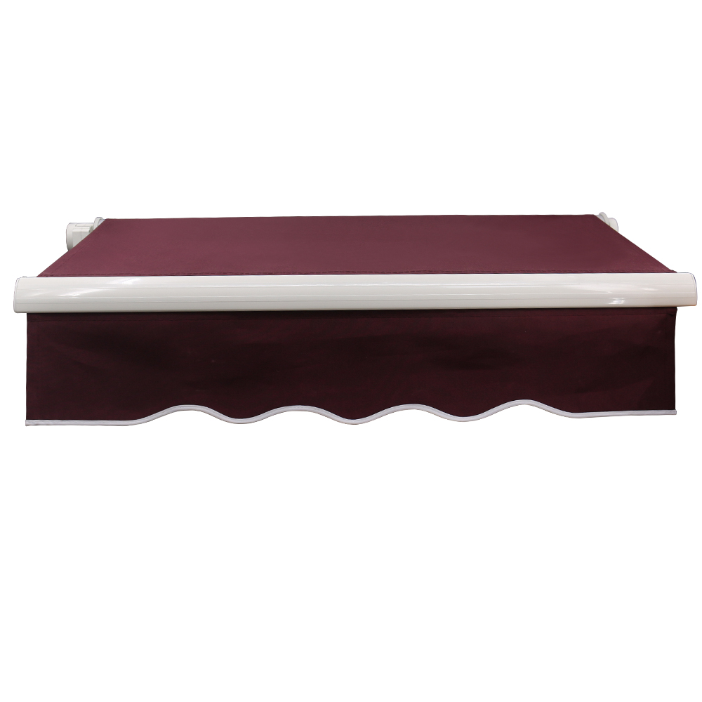 Retractable Manual Awning Patio Garden Canopy Angle Adjustable Top Fabric