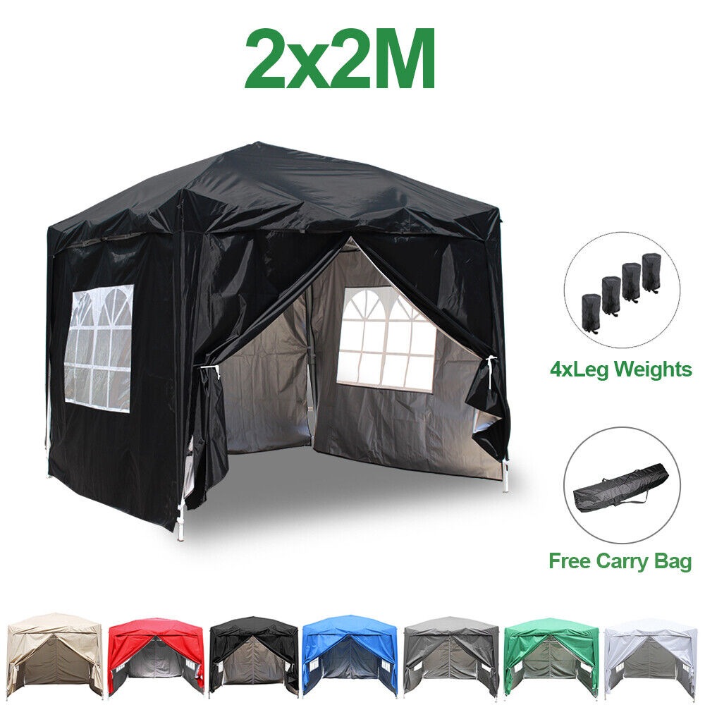 2x2m 2.5x2.5m 3x3m Pop Up Gazebo Marquee Canopy Outdoor Garden Patio Party Tent
