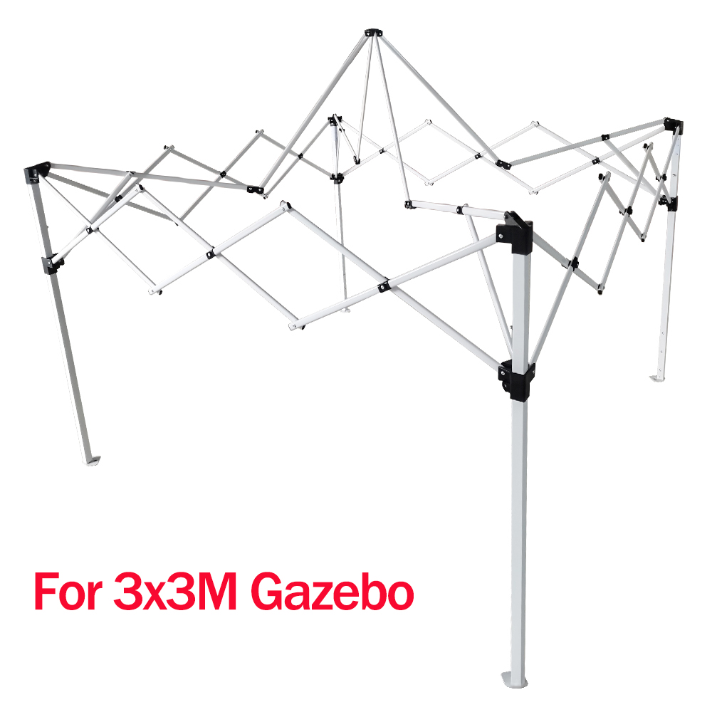 Metal Gazebo Frame for 2x2 2.5x2.5 3x3m Pop Up Gazebo Outdoor Garden Canopy Tent