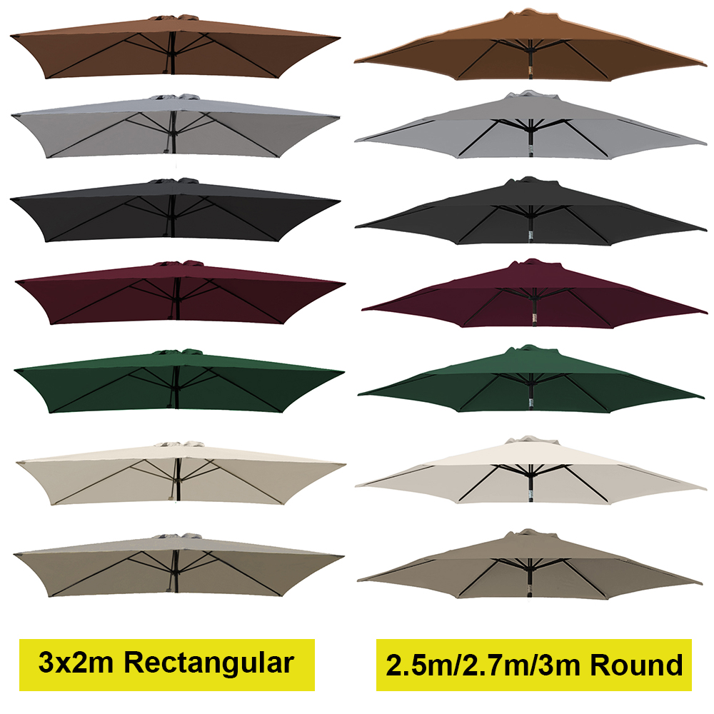 Taupe 3M REPLACEMENT PARASOL FABRIC COVERS FOR 8-ARM PARASOL