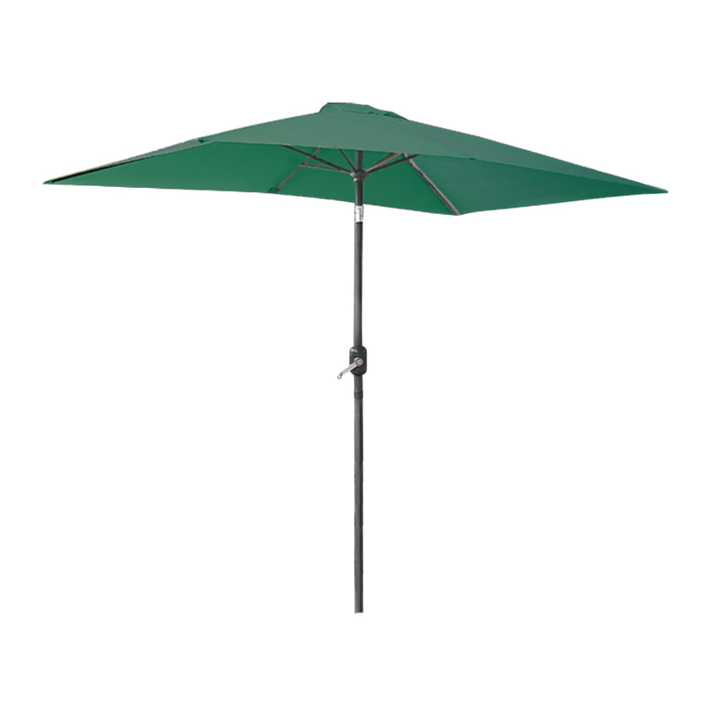 2x3m Rectangle Garden Parasol Umbrella Patio Sun Shade Aluminium Crank ...