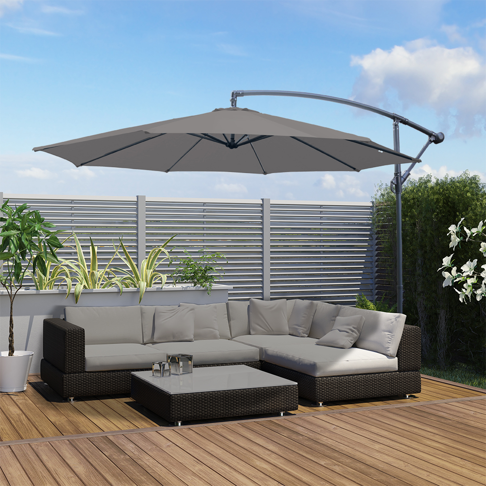 Garden Round Rectangle Banana Parasol Umbrella Outdooor Patio - Clearance Sale