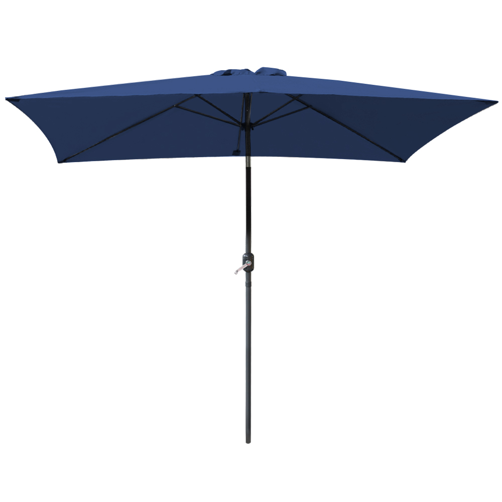 2x3M Outdoor Rectangular Parasol Garden Patio Canopy Umbrella with Crank Tilt