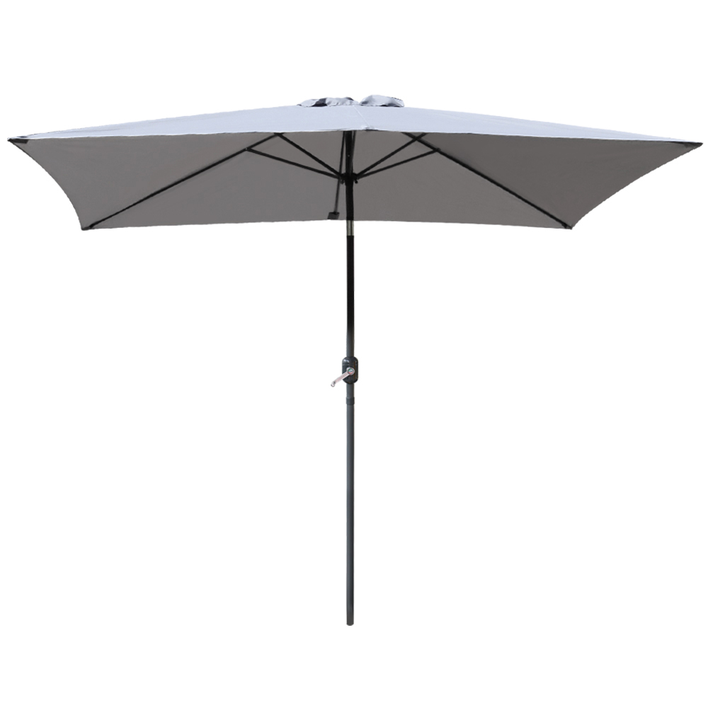 2x3M Outdoor Rectangular Parasol Garden Patio Canopy Umbrella with Crank Tilt