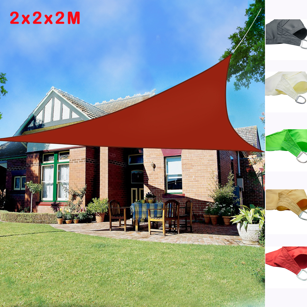 2M Triangle Sun Shade Sail Canopy Patio Garden Awning Shelter With