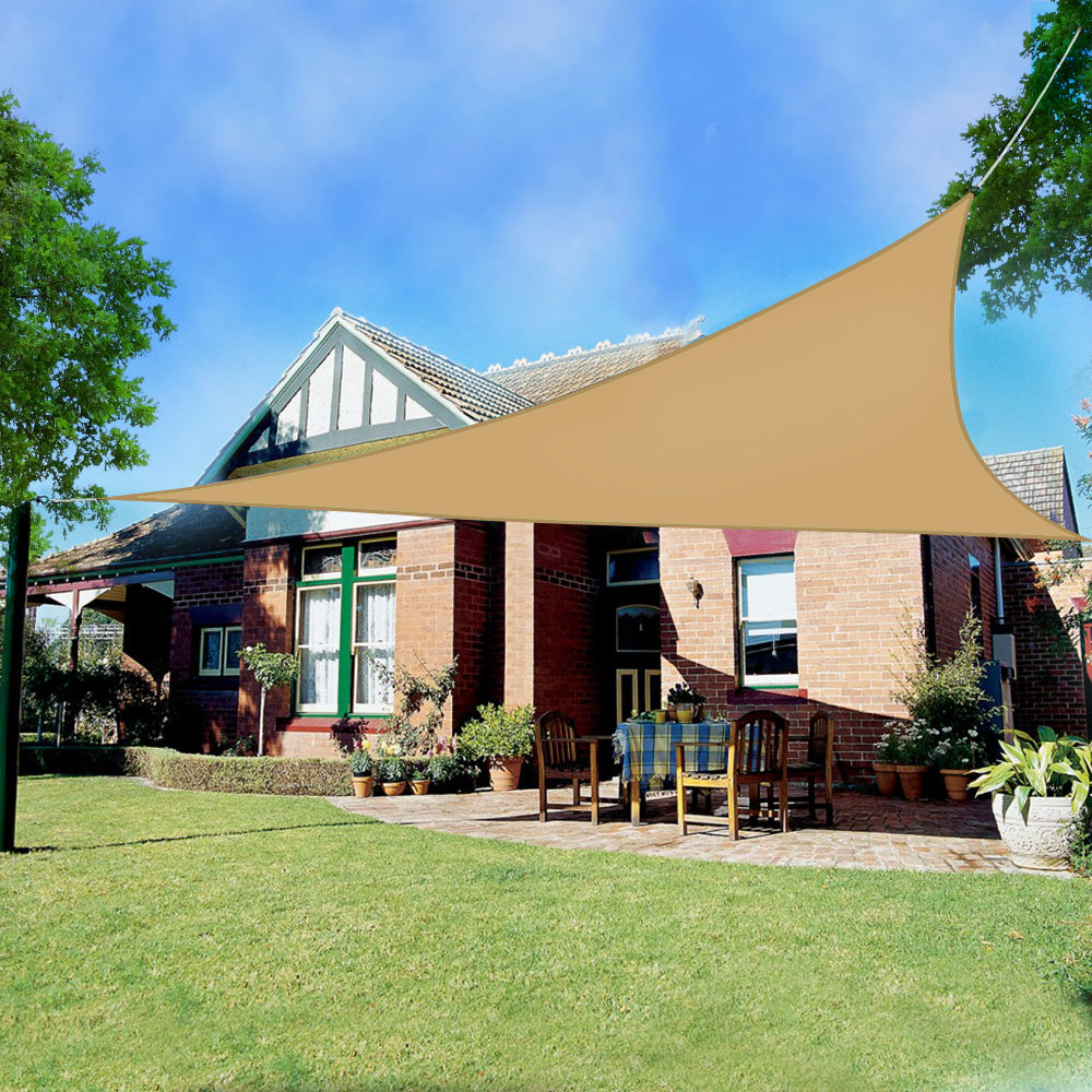 Sun Shade Sail Garden Patio Sunscreen Awning Canopy 98% UV Block Sand Outdoor