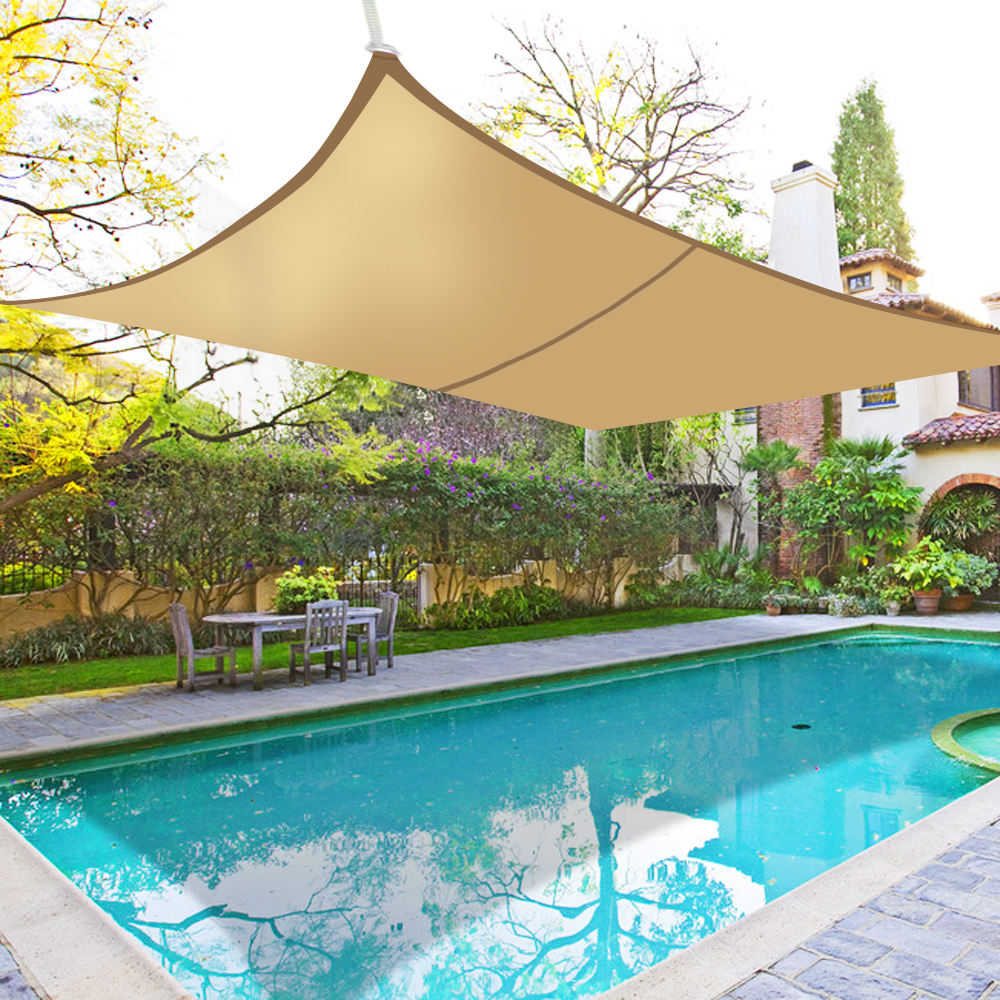 4m x 3m Sun Shade Sail Garden Patio Awning Canopy Screen 98% UV Block NEW
