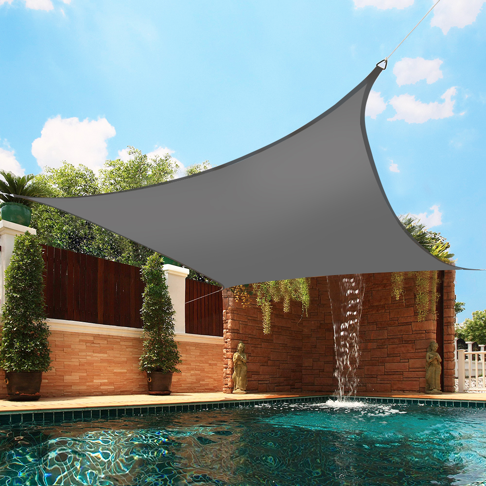 Sun Shade Sail Garden Patio Awning Canopy 98% UV Block Square NEW