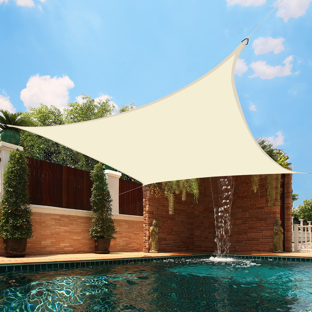 Sun Shade Sail Garden Patio Awning Canopy 98% UV Block Square NEW