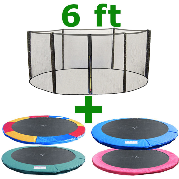 6 Ft Trampoline Replacement Safety Net Padding Spring Cover Pad Enclosure Ebay