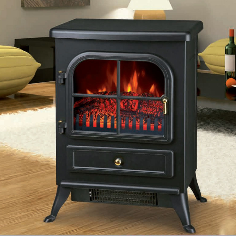 Modern Electric Fireplace Heater Fire Place Flame Effect ...