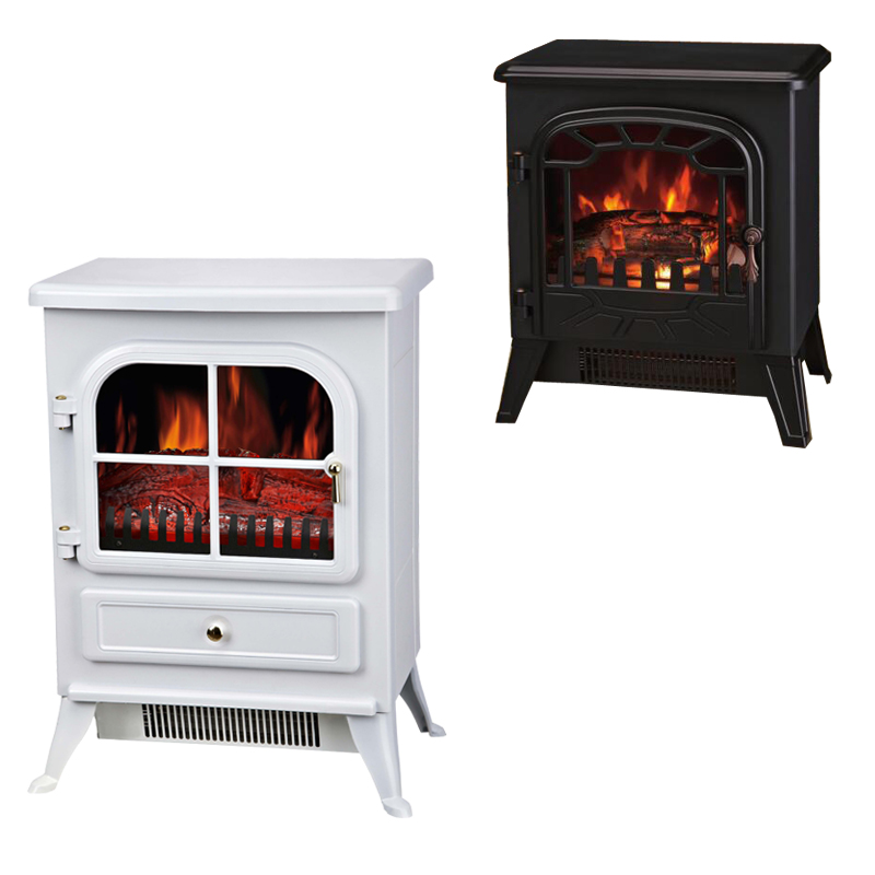 Electric Fireplace Modern Heater Stove Freestanding With Fire