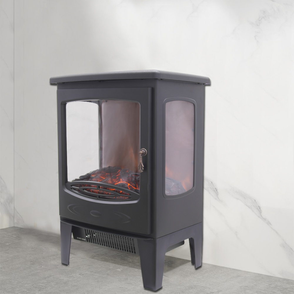 Modern Electric Fireplace Heater Fire Place Flame Effect Stove Living Room