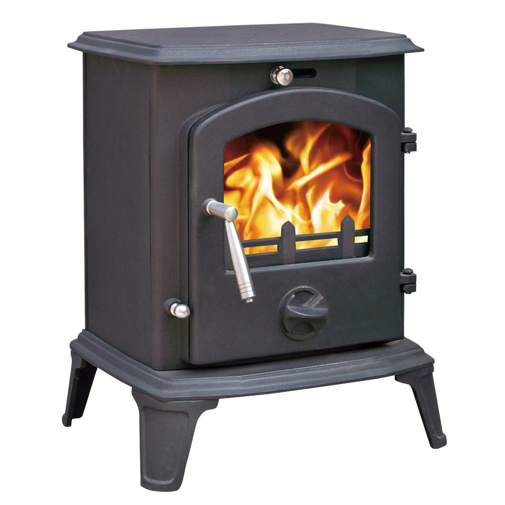 5.5KW Multifuel Clean Burn Woodburners Cast Iron Log ...