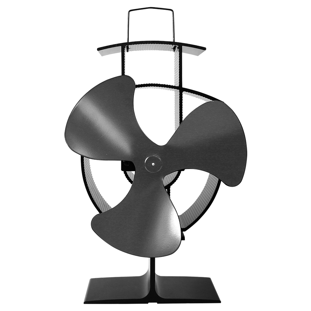 Heat Powered 3 4 Blade Wood Log Burning Stove Top Fan Efficiency Eco