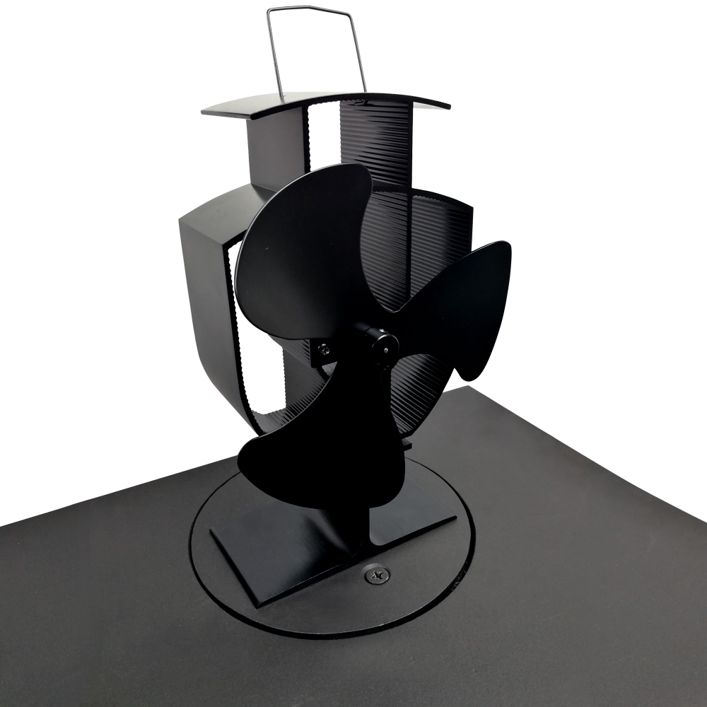 Stromloser Kaminofen Ventilator in Schwarz für Holzofen Ofen Gebläse | eBay
