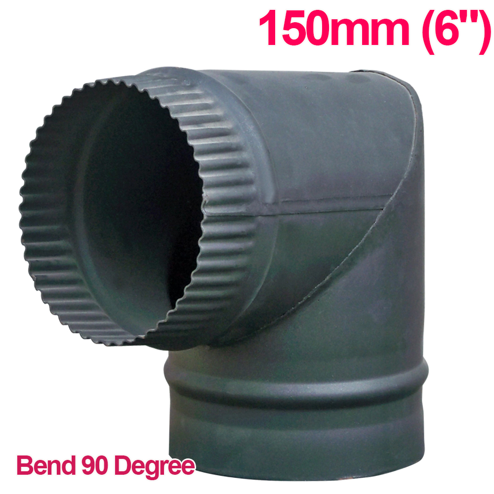 Chimney Flue Pipe 150mm 6" For Wood Burning Log Burner Multi Fuel