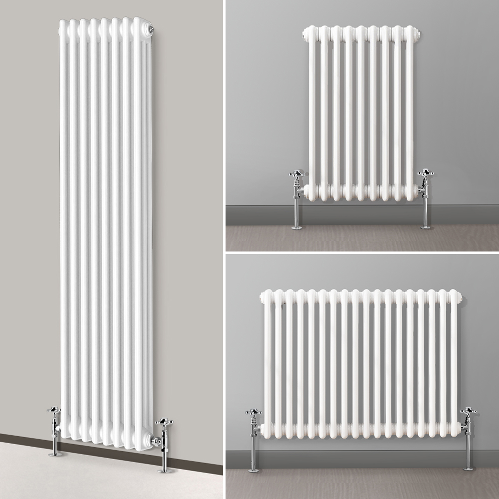 Traditional 3 Column Radiator Bathroom Vintage Cast Iron Style Designer ...