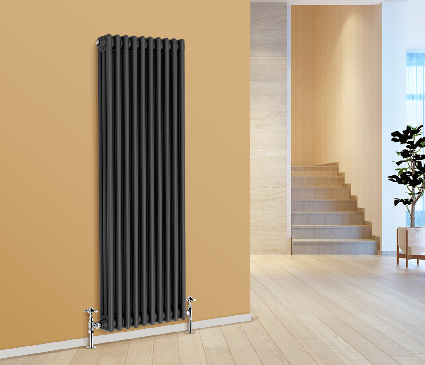 Traditional Tall Column Radiator Vertical Central Heating Cast Iron ...